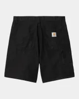 Walter Linen Single Knee Short | Black