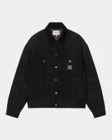 Dayton Trucker Jacket | Black / Black (stone canvas)