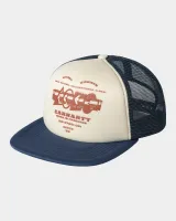 Runaway Trucker Cap | Natural / Blue