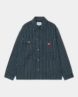 Drewe Chore Coat | Ink / Natural Heart C Pinstripe
