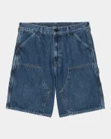Double Knee Short | Blue (stone washed)
