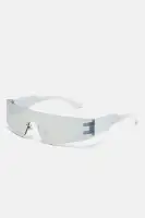 Midnight Rave Sunglasses(Silver,OS)