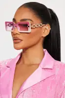 Looking For Fun Sunglasses(Pink/combo,OS)