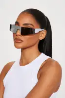 Midnight Rave Sunglasses(Silver,OS)
