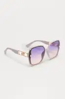 Luna Lux Round Sunglasses(Lilac,OS)